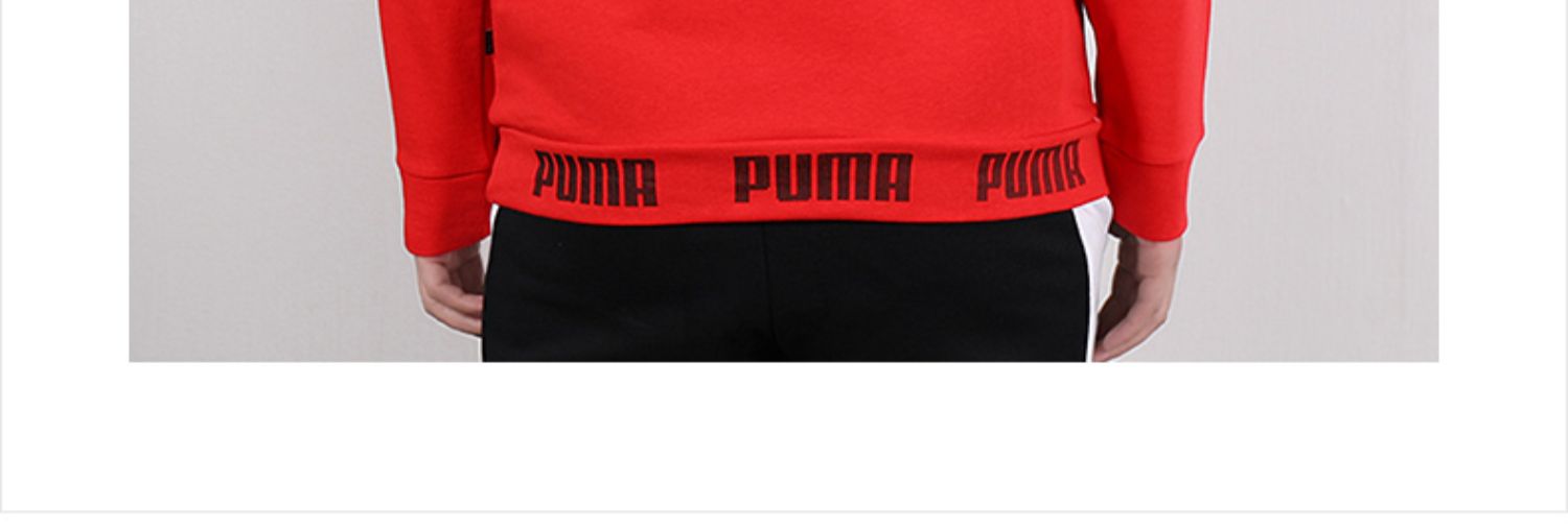 PUMA Hummer nam 2019 mùa xuân mới thể thao áo đỏ áo len cổ tròn áo thun 844793 - Thể thao lông cừu / jumper áo thun nam tay dài