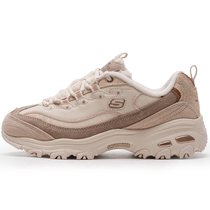 Skechers official website womens shoes autumn and winter new velvet warm sports shoes dad shoes casual shoes thick sole panda shoes for women