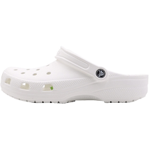 Official Flagship Store Crocs Card Loci Classic Dongle Shoes Men And Women Shoes Summer White Beach Shoes Baotou Slippers