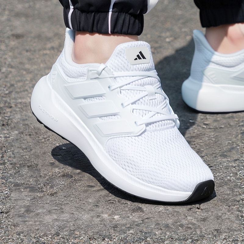 Lucky Leaf丨Adidas Official official store White Men's Shoes Summer New Mesh Sports Shoes Running Shoes