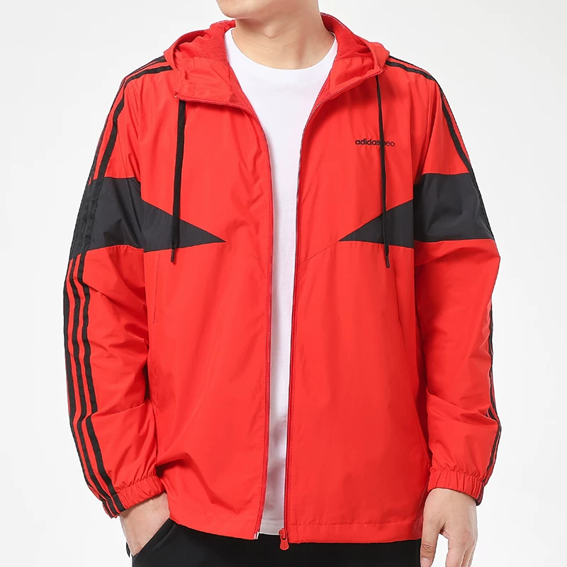 Мужская осенняя куртка Adidas, спортивный костюм с капюшоном, ветроустойчивое тонкое trench coat