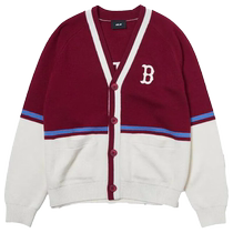 MLB official mens and womens clothing 2024 autumn new sportswear trendy cardigan jacket coat sweater