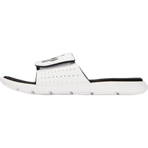 UA Under Armor mens slippers white Velcro flip-flops casual fitness swimming home outdoor sandals beach shoes