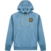 UA Under Armor hooded sweatshirt mens summer new running training sportswear blue loose pullover top