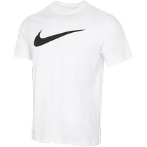 Nike mens sports suit summer new round neck big hook short-sleeved T-shirt breathable loose shorts five-quarter pants