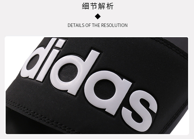 Giày Adidas Adidas giày nam mùa đông giày thể thao đi biển Adi sandal đen và trắng giản dị CG3425 dép thời trang
