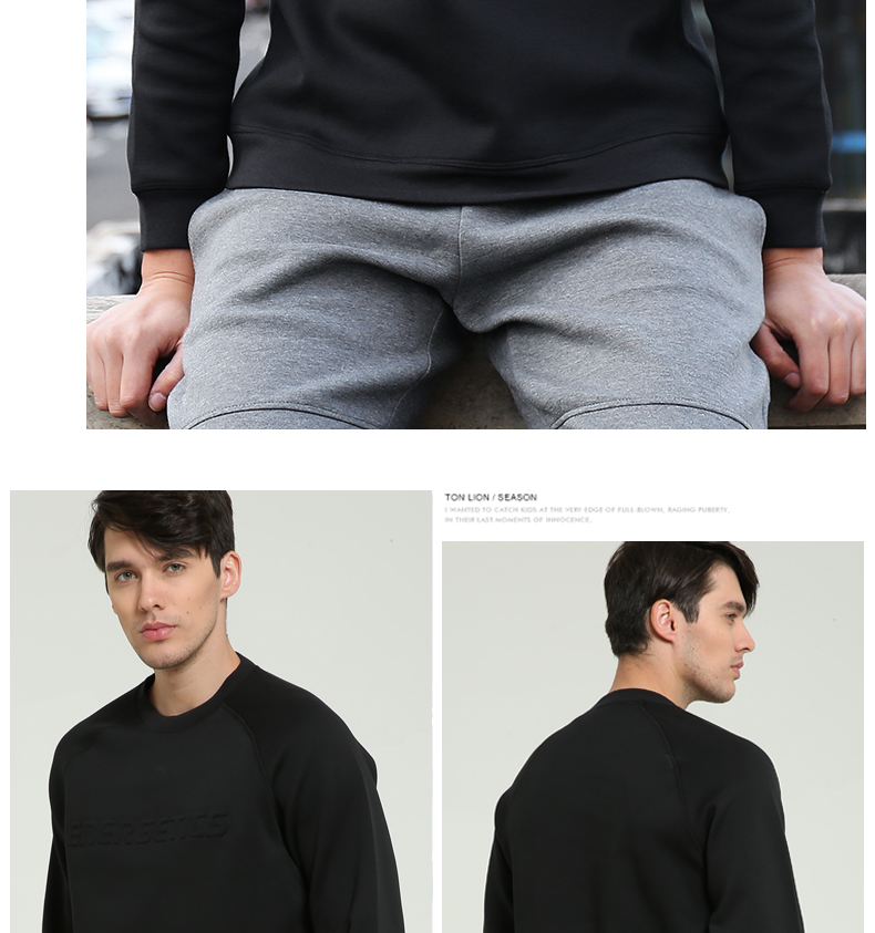 Lucky Leaf Energy Men 18 Winter Running training Casual Áo dài thể thao Áo len lỏng đan áo thun hoodie tím