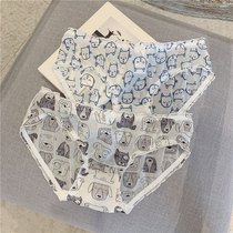 Underpants women transparent mesh sexy lace low waist bag hip breathable thin cotton crotch beautiful hip girl breifs