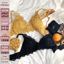 Legal lingerie lace mesh yarn sexy slim fit without steel ring small breasts comfortable up to the pure desire bra suit woman
