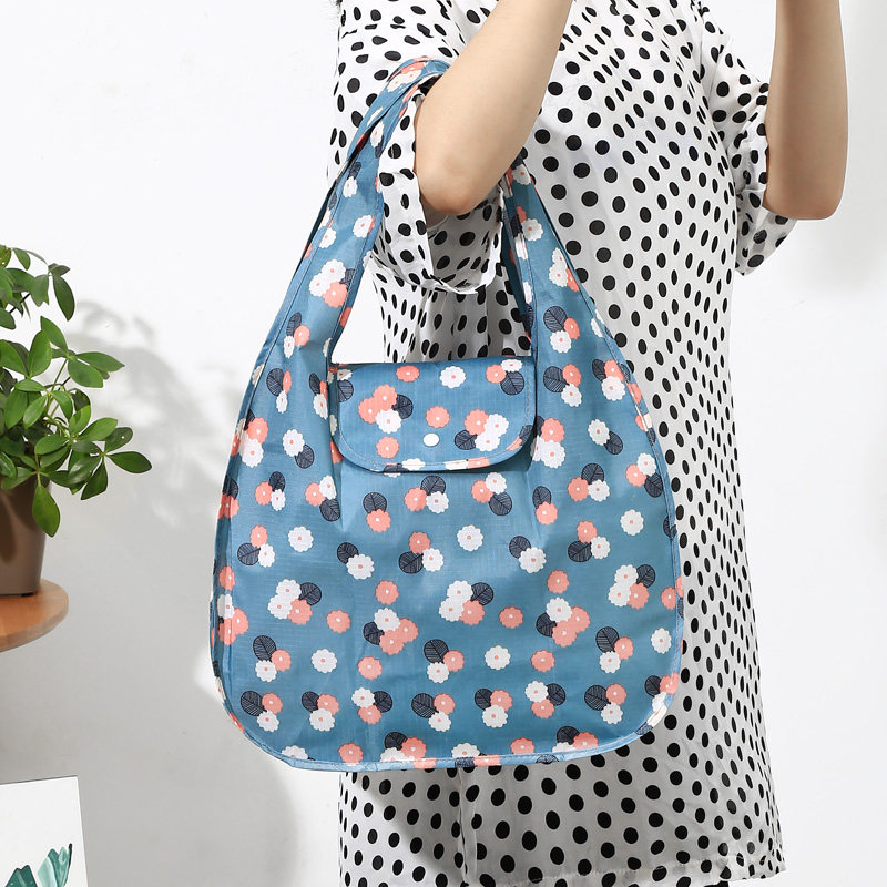 Light foldable environmentally-friendly shopping bag portable shopping bag for grocery shopping bag Girl large bag waterproof oxford cloth-Taobao