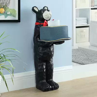 Nordic creative tissue box cute toilet dressing room tissue rack living room roll sanitary paper tube personalized sanitary paper box-free punching