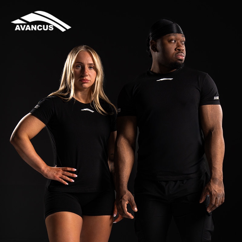 Avancus Powerlifting Competition Short Sleeve T-Shirt Competition Uniform Ipf Certified Fitness Breathable Strength Training