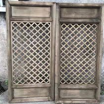 Dongyang wood carving Chinese solid wood flower grid antique doors and windows carved old plaid windows hollow carved carved board custom