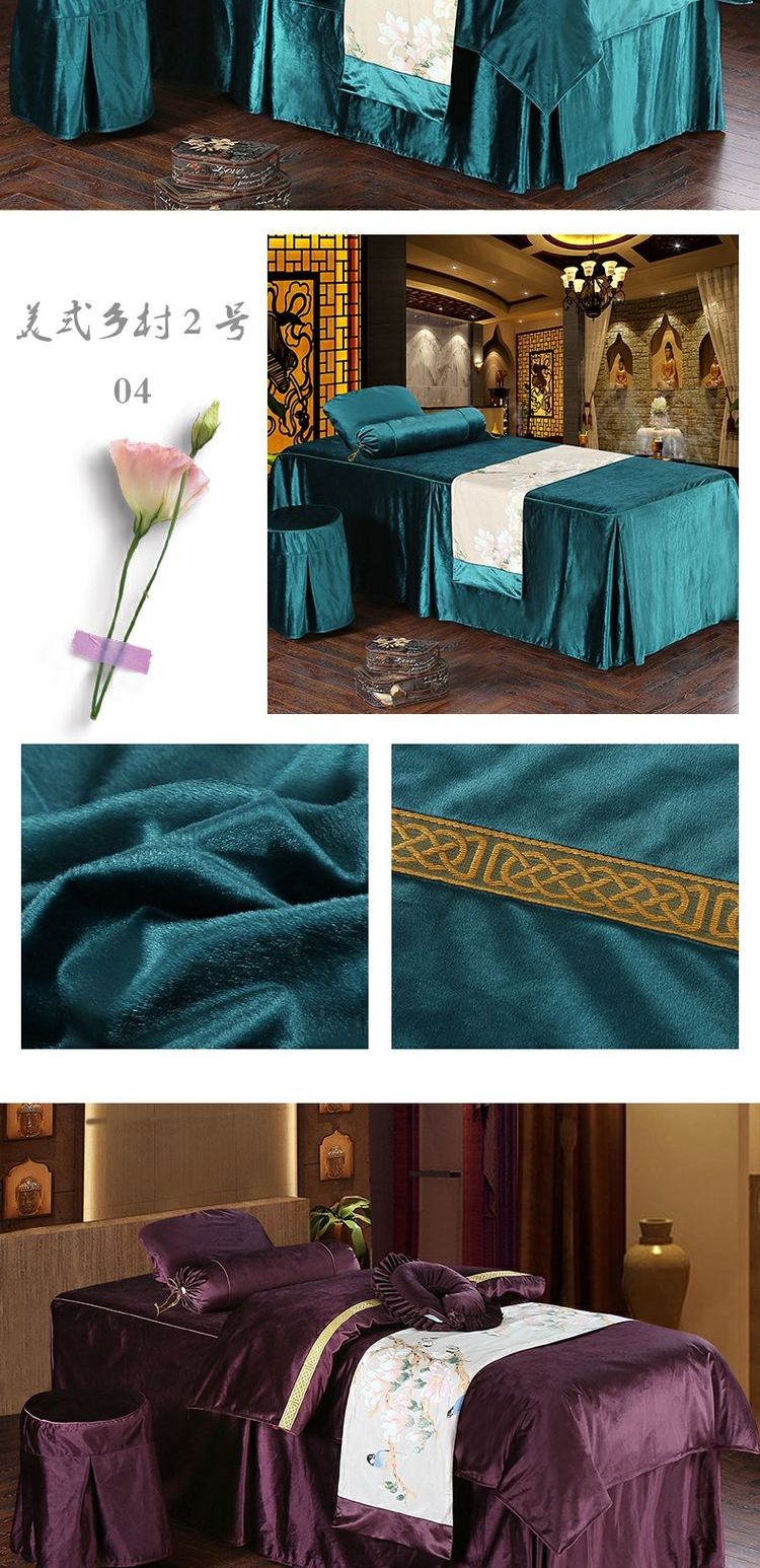 Zorpia thẩm mỹ viện Beauty khăn trải giường gia đình bốn gia đình bốn Mỹ y tế Wenxiu khử trùng bedspread salon massage vẻ đẹp - Trang bị tấm ga bọc giường spa