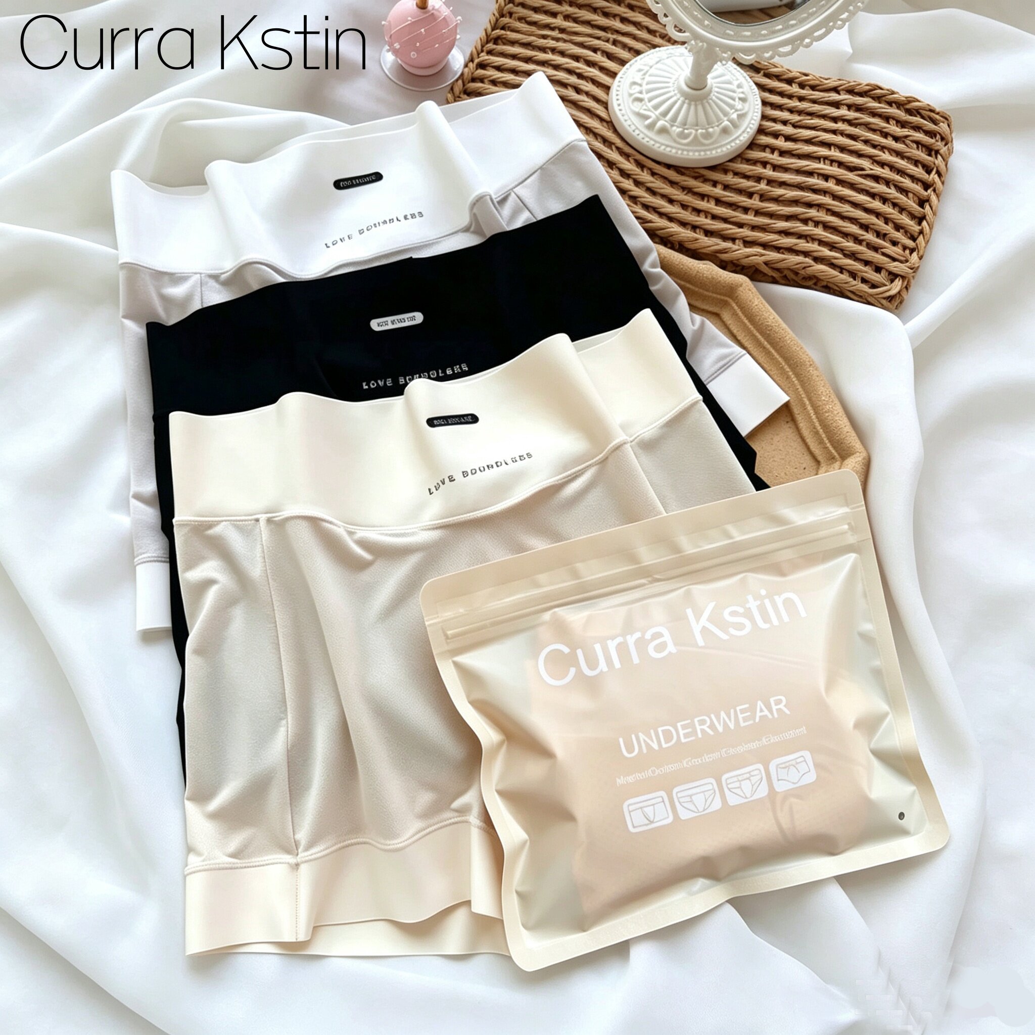 Curra Kstin打孔透气冰丝安全裤内裤二合一防走光不卷边打底裤