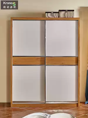 Master bedroom pastoral wardrobe sliding door simple modern bag installation bedroom household small apartment wardrobe sliding door