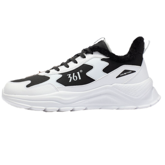 361男鞋运动鞋男2025冬季新款加绒保暖老爹鞋子男减震软底跑步鞋