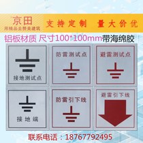 Ground end lightning protection test point identification card lightning protection lead wire panel and other potential terminals protection case box