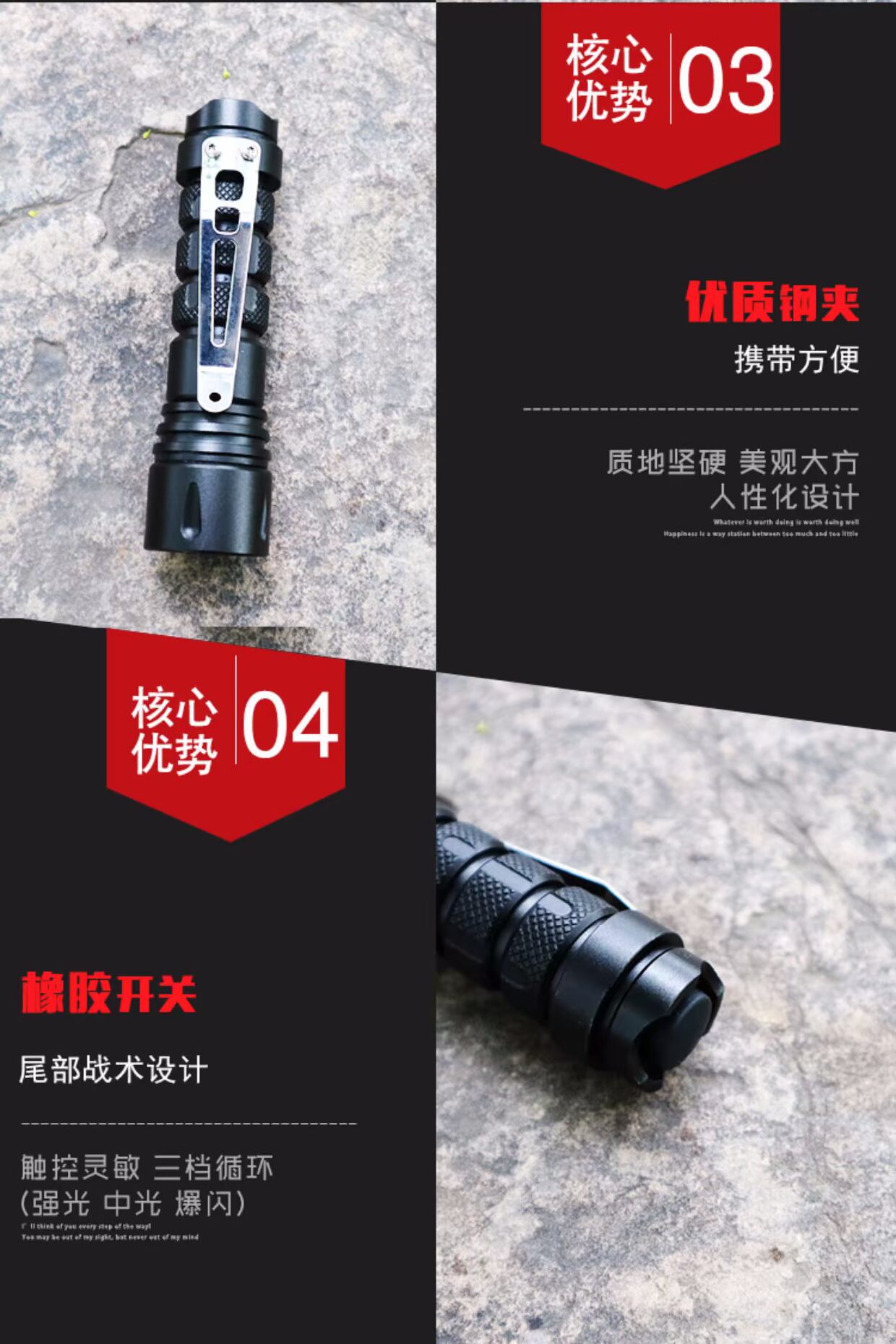 Phổ biến ngoài trời Q5 led kính thiên văn zoom đèn pin thứ 5 mini 5 phụ nữ chiếu sáng nhà đèn pin nhỏ siêu sáng