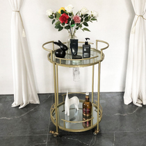 European dining car Small cart Round household living room tea car hall Restaurant wine car Beauty shop Hair salon tool car