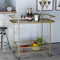 Nordic hotel food delivery car Household trolley Wrought iron tea and wine car Restaurant mobile dessert cake rack