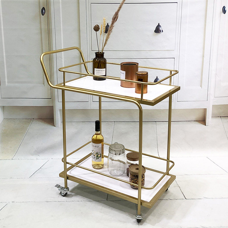 European dining car Hotel wine car Golden cart Shop Dessert car hall Creative household tea car