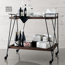 Wine cart Bedroom tea and pastry cart Hotel hand push food delivery car Home kitchen mobile storage car