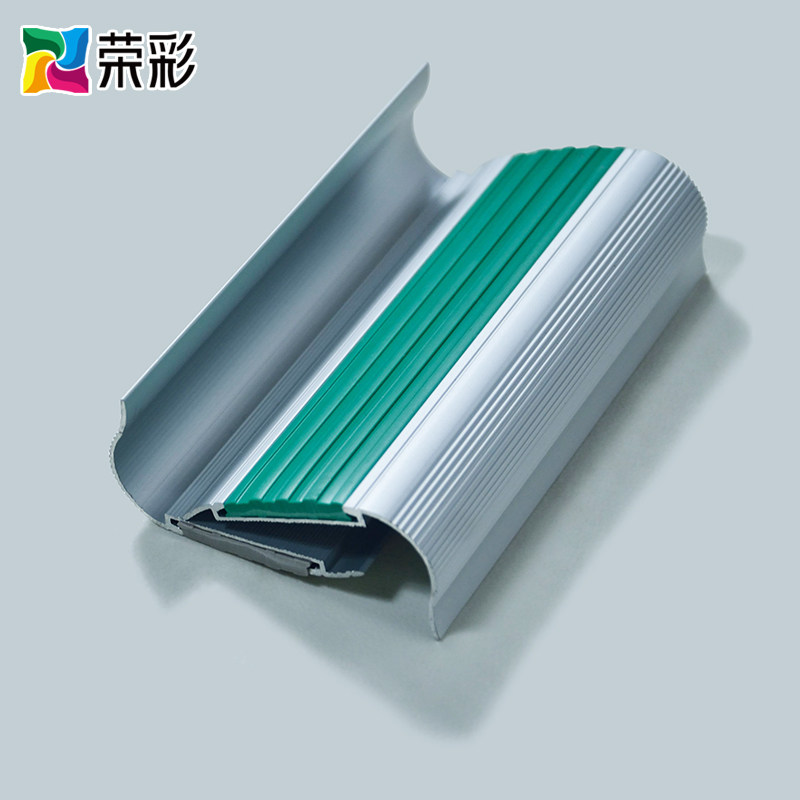 Arc-shaped stairs anti-slip adhesive tape tread strip 7 words closing strip aluminium alloy outdoor rubber steps covered edge strips