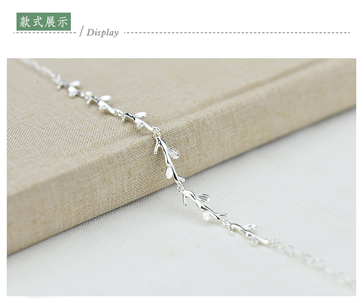 Vòng tay bạc Sterling Nữ phiên bản Hàn Quốc của Mori 925 Trang sức bạc Sinh viên đơn giản Cá tính tươi Ánh trăng rừng Vòng tay kim ngân vong deo tay