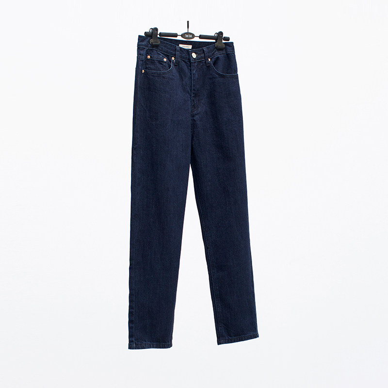Korean tide pick up leak~Payment 138~Only S yards chopstick leg jeans female straight tube high waist smoke pipe