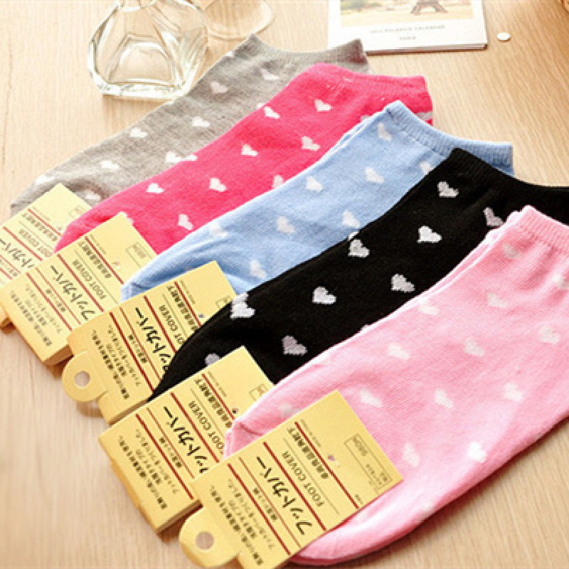 Love dot socks trend Korean version of invisible socks invisible socks thin anti-odor invisible socks sweat-absorbing breathable women's foreign trade