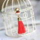Giáng sinh Dễ thương Giáng sinh Chồng Elk Trâm Nữ Fringe Bra Áo len Pin