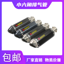 Motorcycle modified sports car Fuxi Kawasaki large displacement racing Small Hexagon universal Yellow Dragon 600 Scorpion exhaust pipe