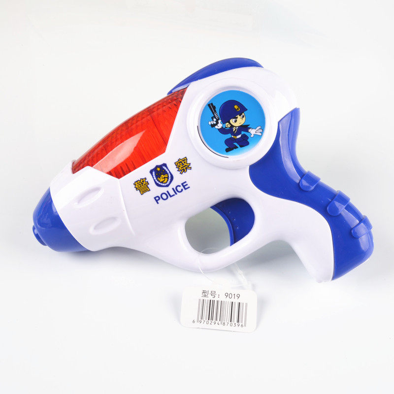 Mini police projection electric gun sound and light boy educational crash-resistant children's toy baby dinosaur deformation pistol 