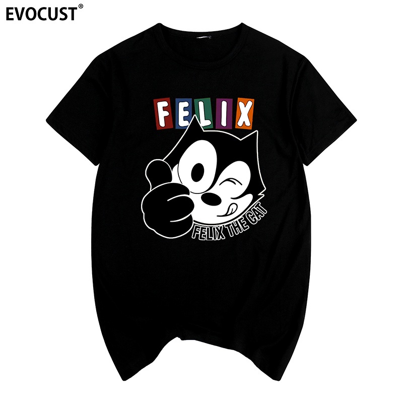 Felix Cat Short-Sleeved T-Shirt Felix the Cats Avatar Retro Cartoon Anime Graffiti Teenagers