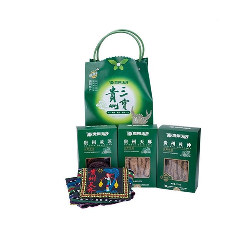 Бесплатная доставка Tianqi Guizhou Sanbao Travel 330 G Lingzhi Eucommiada Dian Ma Guizhou Specialty Festival Pired Festival