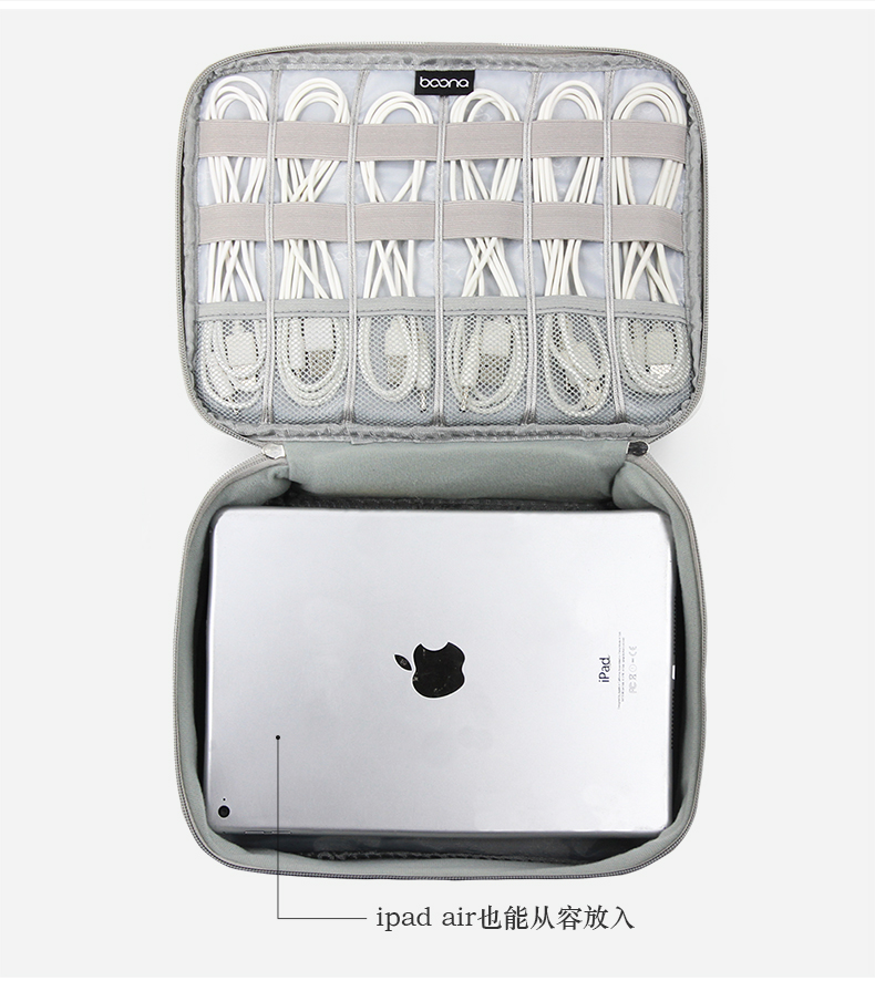 Đa chức năng kỹ thuật số gói nhận gói thỏa mãn túi khí ipad sạc máy tính xách tay kho báu dây nguồn Kit công suất lớn đa mục đích sạc tai nghe cáp dữ liệu Pouch - Lưu trữ cho sản phẩm kỹ thuật số vỏ đựng airpod pro