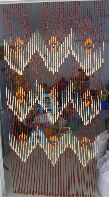 Wooden Bead Curtain, Door Curtain, Entrance Partition, Hallway, Bedroom, Bathroom, Vintage Decoration, Feng Shui Hanging Curtain, Encrypted Mosquito-Proof New Model
