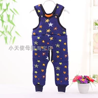 Комбинезон, хлопковые брюки, синий низ, пять звезд