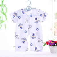 Хлопковой шелк с короткими рукавами синий зодиак