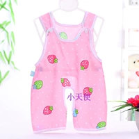 Оранжевая пуговица на плече цельная розовая клубника