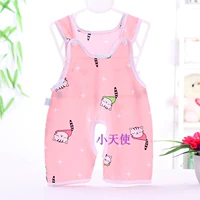 Цельный комбинезон с желтыми пуговицами на плече, розовый кот, розовый