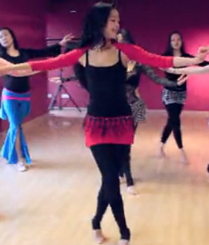 Belly dance practice clothes, elastic cotton, red and black, classic matching Li Jingjing teacher's original suit, inspirational suit