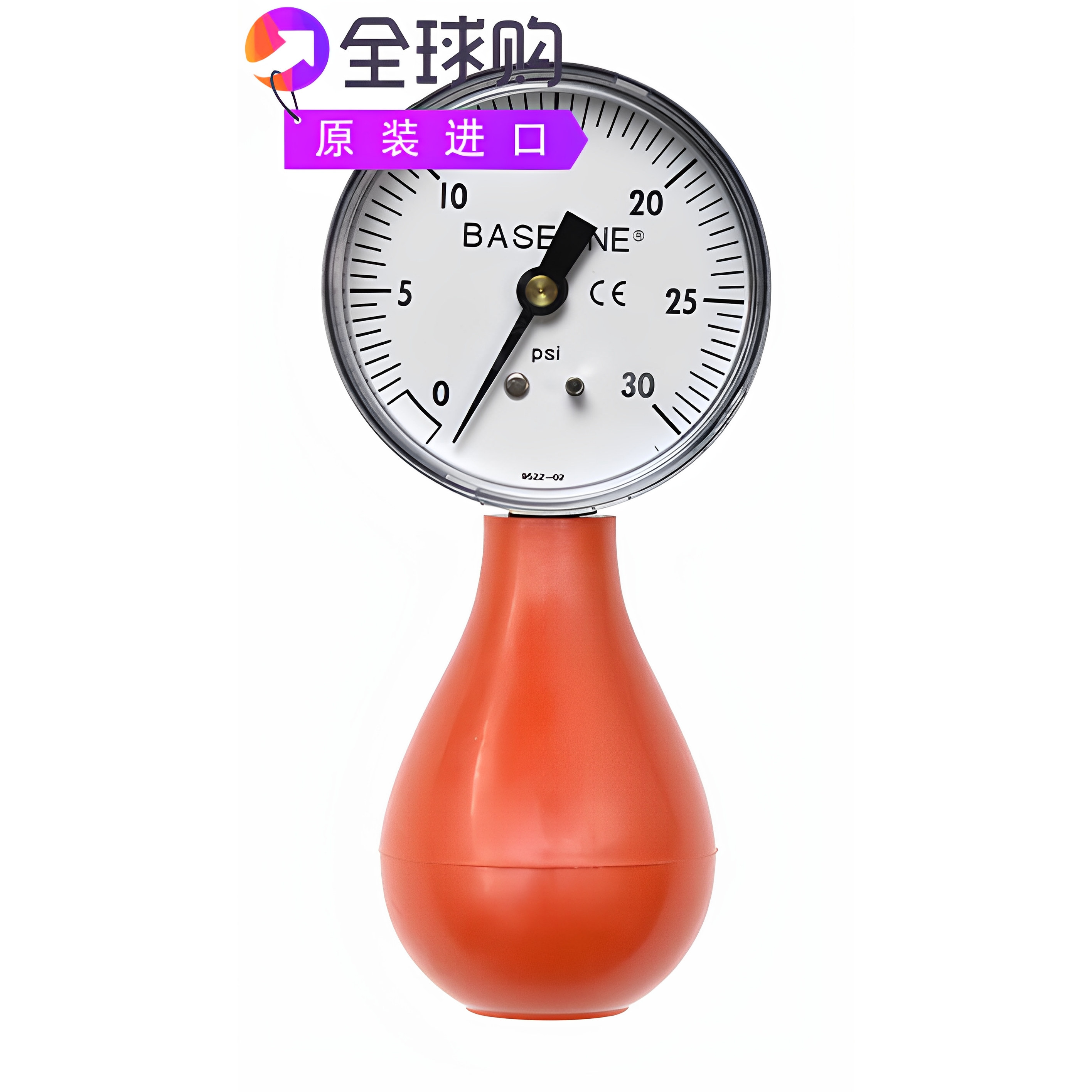 基础测力计-气动挤压灯泡-30 PSI容量无重置-1119