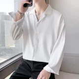 Весенняя трендовая рубашка для отдыха, в корейском стиле, изысканный стиль