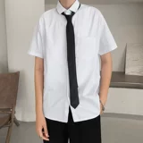 Трендовая японская рубашка для школьников, короткий рукав, в корейском стиле