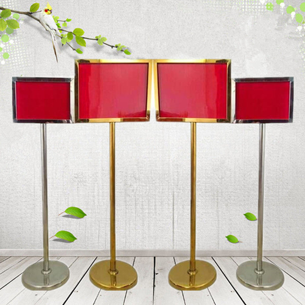 Stainless steel indicator vertical double - sided A3A4 Hotel Hydro Lobby welcome sign sign display frame
