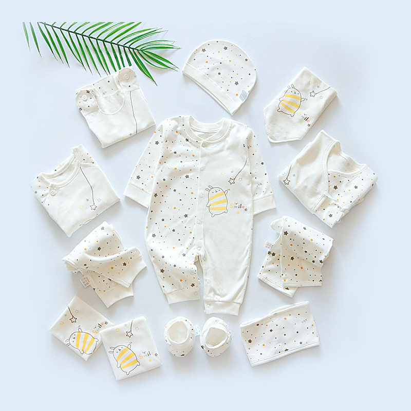 Small Shells Newborn Clothes Pure Cotton Autumn Clothes Sanitary Pants First Baby Underwear Suit Baby Monk Costume Spring Fall