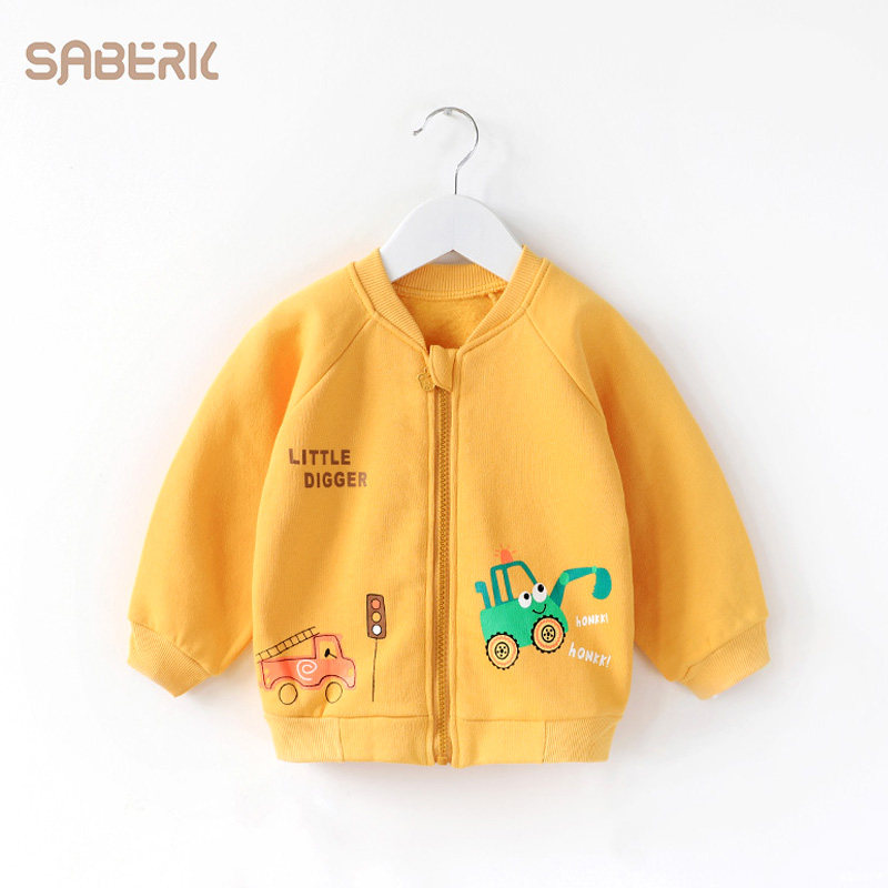Small Shells Baby Boy Clothing Jacket Spring Autumn Clothes Pure Cotton New Thin Male Baby Cardiovert Blouse Girl Baseball Suit