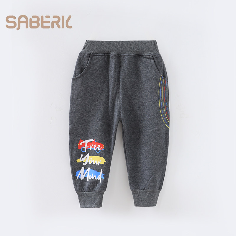Small shell baby children's clothing pants cotton spring autumn winter new baby boy fleece trousers girls casual pants